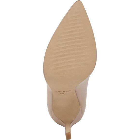 Nine West Women's Ivory Leather Closed Pointed Toe Stiletto High Heel Pump - Picture 4 of 6